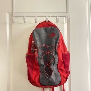 The North Face Red and Gray Backpack
